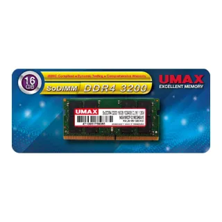 【UMAX】DDR4 3200 16GB  筆記型記憶體(1024x8)