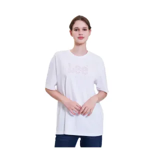 【Lee 官方旗艦】女裝 短袖T恤 / 六芒星型 刺繡LOGO 經典白 季節性版型 / 101+ 系列(LL220354)
