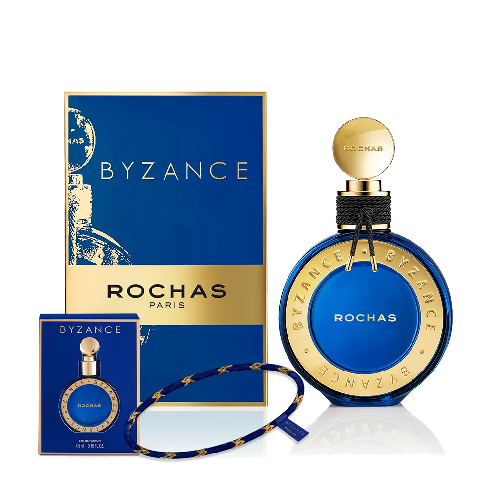 【ROCHAS 羅莎】拜占庭女性淡香精90ml(贈拜占庭手鍊+隨機小香乙瓶.公司貨)