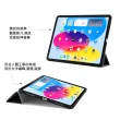 【Pipetto】2022 第10代 10.9 吋 Origami 多角度多功能透明背蓋保護套-黑色(iPad 10代)