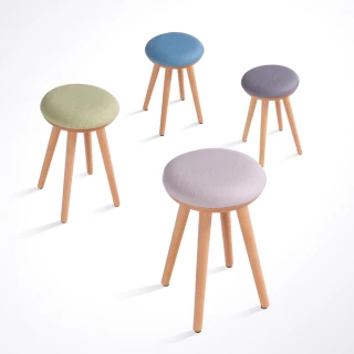 【有情門】STRAUSS Lab 啵卡圓凳(製作期為2-3週/實木/MIT/化妝椅/休閒椅/單人椅)