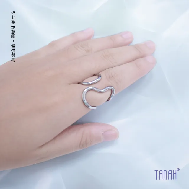 【TANAH】時尚配件 金屬曲線心型款 戒指/手飾(F055)