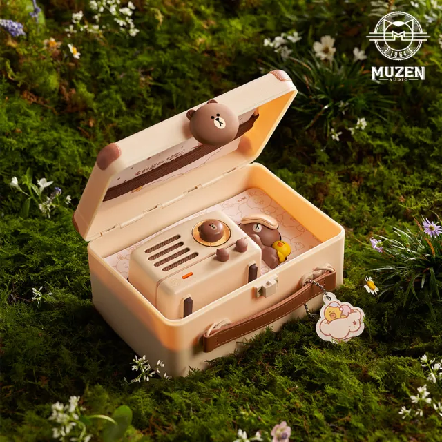 【MUZEN】LINE聯名 OTR Metal 藍牙喇叭收音機-熊大晚安珍藏版(獨家超萌BROWN熊大 藍牙喇叭 新年)