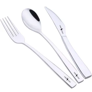 【PUSH!】餐具用品304不銹鋼牛排刀叉歐式西餐餐具(牛排刀叉勺三件套E179-1)