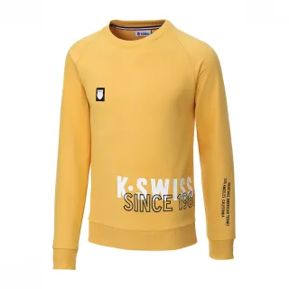 【K-SWISS】圓領長袖上衣 Modern Sweatshirt-男-黃(107269-721)