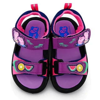 【童鞋城堡】女童涼鞋 水果造型 佩佩豬(PG4536-紫)