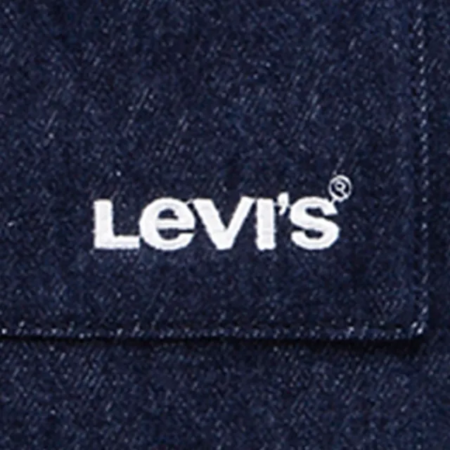 【LEVIS 官方旗艦】男女同款 手提、肩背兩用丹寧拉鍊托特包 / 精工刺繡Logo 熱賣單品 D7545-0013