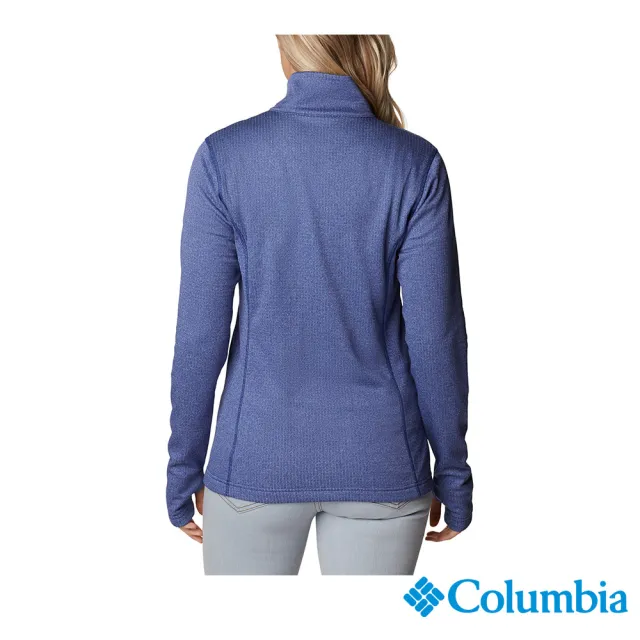 【Columbia 哥倫比亞 官方旗艦】女款- Omni-Wick快排防曬50刷毛外套-深藍(UAR99650NY / 2022年秋冬)