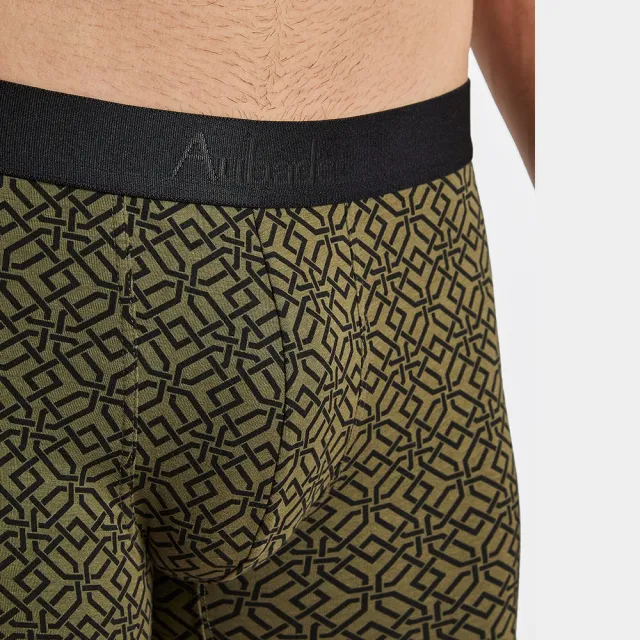 【Aubade】長版頂級莫代爾棉 彈性四角男褲 平口褲(Cannage-2224)