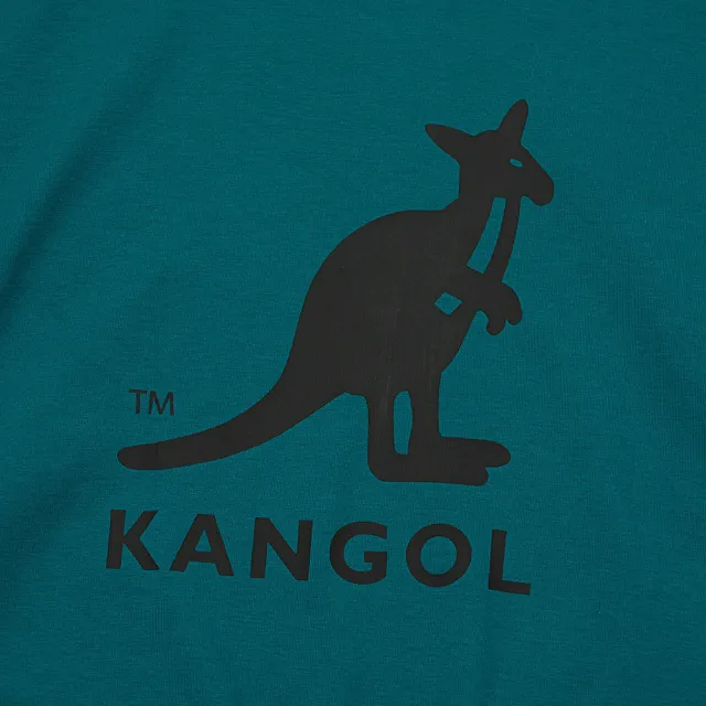 【KANGOL】帽T 中綠 後背大LOGO 長袖 上衣 中性(6255105272)