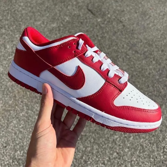 NIKE 耐吉】Nike Dunk Low Gym Red 紅白大學紅男款(DD1391-602) - momo