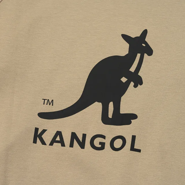 【KANGOL】帽T 卡其 後背大LOGO 長袖 上衣 中性 男女(6255105230)
