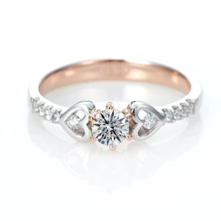 【DOLLY】0.30克拉 14K金求婚戒完美車工鑽石戒指(059)