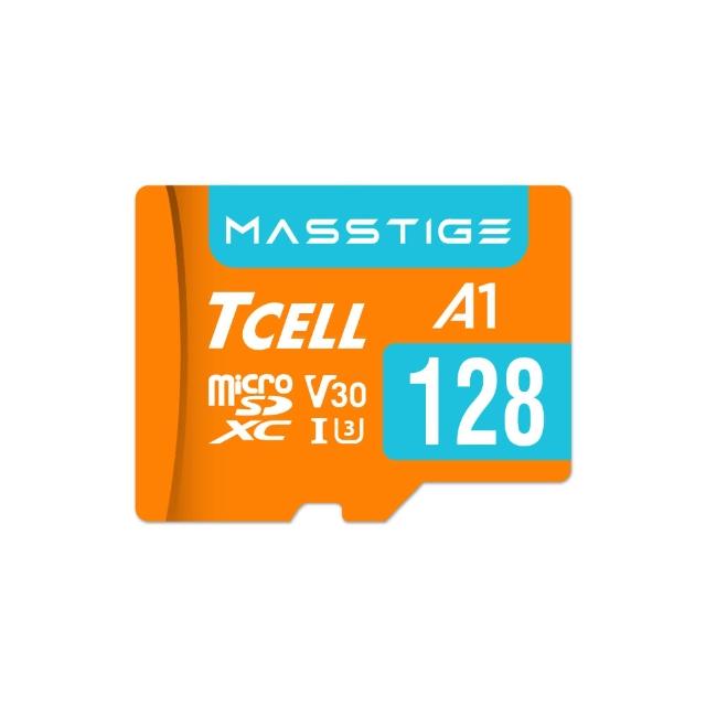 【TCELL 冠元】5入組-MASSTIGE A1 microSDXC UHS-I U3 V30 100MB 128GB 記憶卡