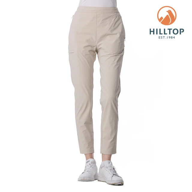 Hilltop 山頂鳥 超潑水保暖彈性長褲 女款 黑｜PH3