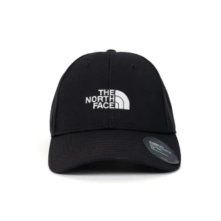 【The North Face 官方旗艦】北面男女款黑色簡約刺繡品牌LOGO運動帽｜4VSVKY4