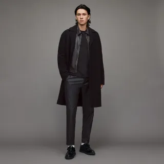 【ALLSAINTS】HOLT 簡約中長版單排扣細緻羊毛大衣 MC038X(常規版型)