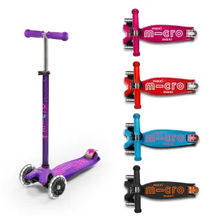 【Micro】兒童滑板車 Maxi Deluxe LED發光輪(適合5-12歲 多款可選)