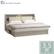 【柏蒂家居】斯基爾3.5尺單人床組(附USB插座床頭箱+三抽收納床底-不含床墊)