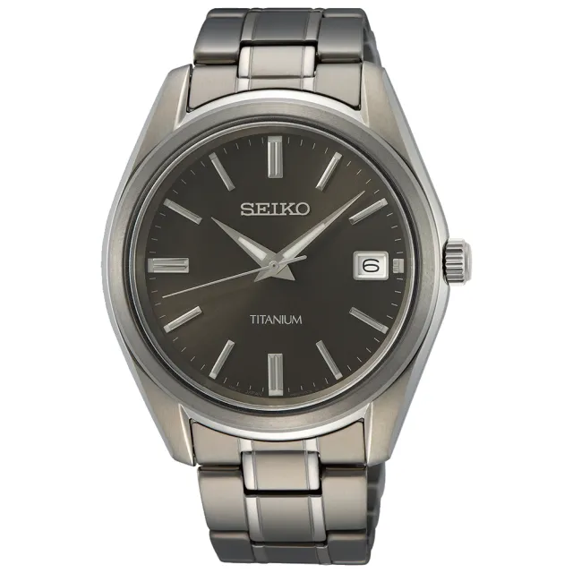 【SEIKO 精工】CS 都會簡約鈦金屬大三針時尚男錶-灰x銀/40mm 送禮 禮物(SUR375P1/6N52-00B0D)