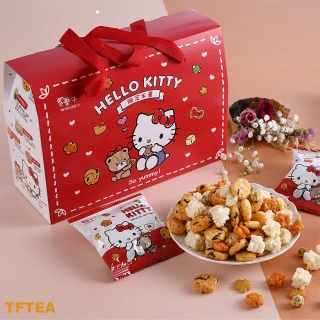 【翠菓子】HELLO KITTY X 泰迪小熊 綜合米菓-限定禮盒 14入/盒(航空綜合米菓)