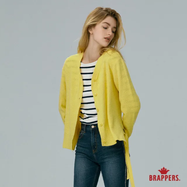 【BRAPPERS】女款 圈圈紗造型開襟衫(黃)