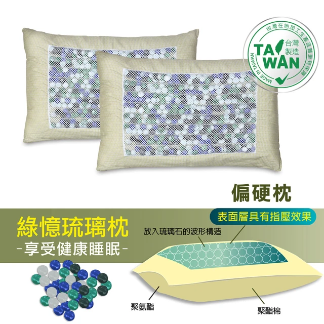 【Victoria】綠憶琉璃枕-1入(枕頭偏硬 喜中高抌適用)