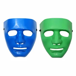 【摩達客】摩達客★萬聖派對變裝扮★街舞造型面具二入組-藍綠各一★Cosplay
