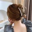【MISS KOREA】韓國設計優雅皇冠珍珠造型髮夾 抓夾 馬尾夾(皇冠髮夾 珍珠髮夾)