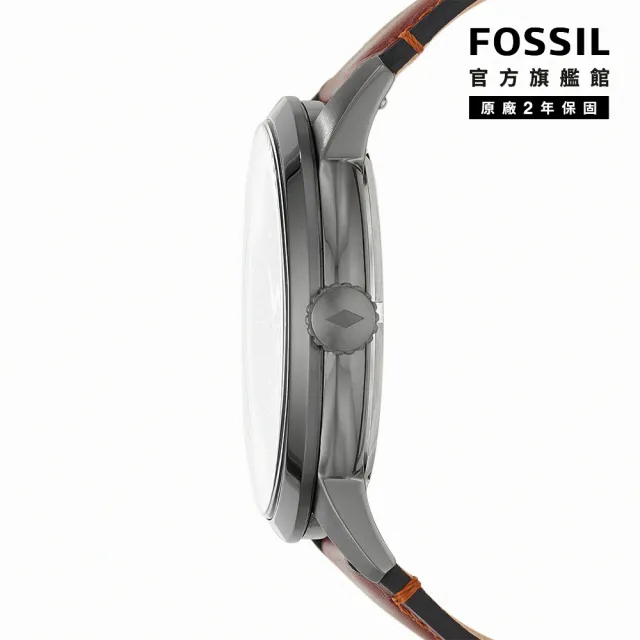 【FOSSIL 官方旗艦館】Townsman 摩登都會機械男錶 棕色真皮錶帶 手錶 48MM ME3181