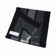 【COACH】新款直條紋羊毛圍巾(黑灰)