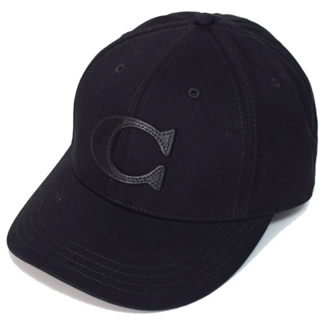 【COACH】棉質棒球帽-黑