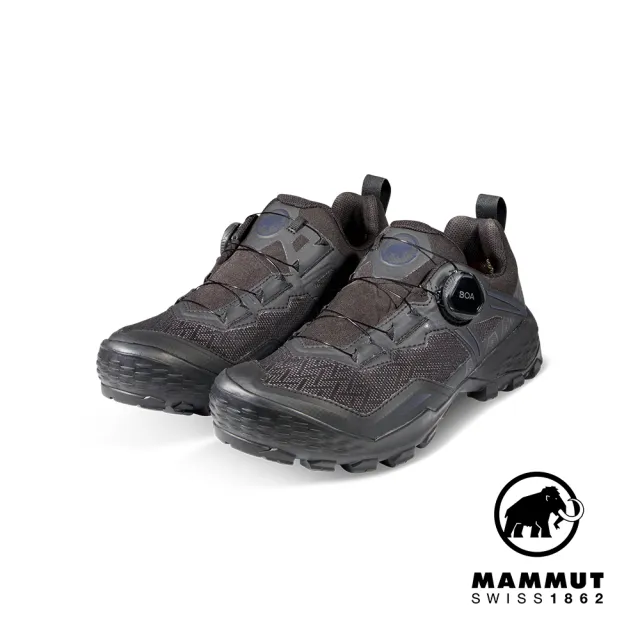 【Mammut 長毛象】Ducan BOA Low GTX W 旋轉鞋帶低筒健行鞋 女款 黑色 #3030-04411