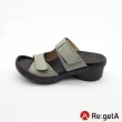 【RegettaCanoe】Re:getA  Regetta雙腰帶打孔 楔形涼鞋R-2681(SBL-暗影藍)