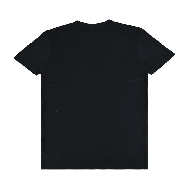 【Paul Smith】PAUL SMITH 白字LOGO半圓彩色條紋純棉短袖T恤(男款/黑)