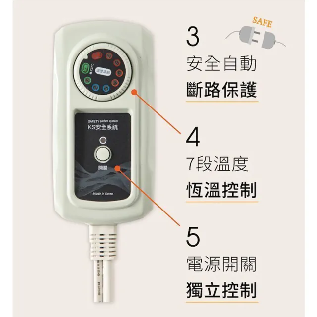 【甲珍】韓國甲珍恆溫省電型電熱毯 雙人 KR3800J(安心兩年保固)