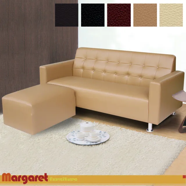 【Margaret】立體手工拉扣獨立筒沙發-L型(5色)