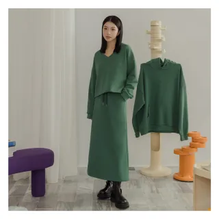 【MO-BO】MIT質感厚磅內刷毛棉質長裙(裙子)