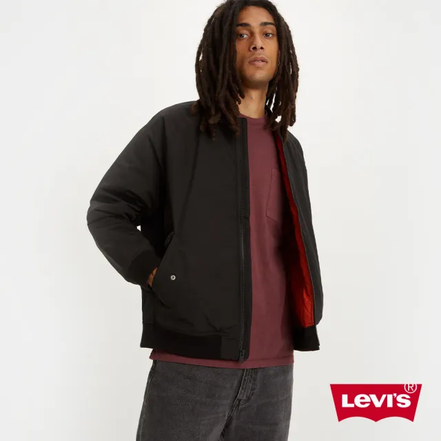 LEVIS 官方旗艦】男款鋪棉飛行外套隕石黑熱賣單品A4418-0000 - momo 