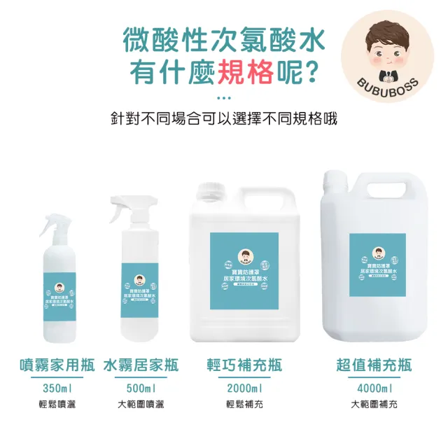 【BUBUBOSS】寶寶防護罩-居家環境次氯酸水-噴霧家用瓶1瓶-350ml/瓶-(兒童 幼兒 嬰兒 玩具消毒 防疫 抗菌)
