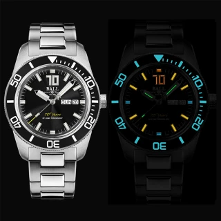 【BALL 波爾】B6_ 全球限量500只 EngineerII 自體發光微型氣燈 潛水機械腕錶 母親節 禮物(DM3308A-S2-BK)