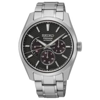 【SEIKO 精工】PRESAGE 新銳黑鳶動力顯示機械錶-黑x銀/40.2mm(SPB307J1/6R21-01H0D)