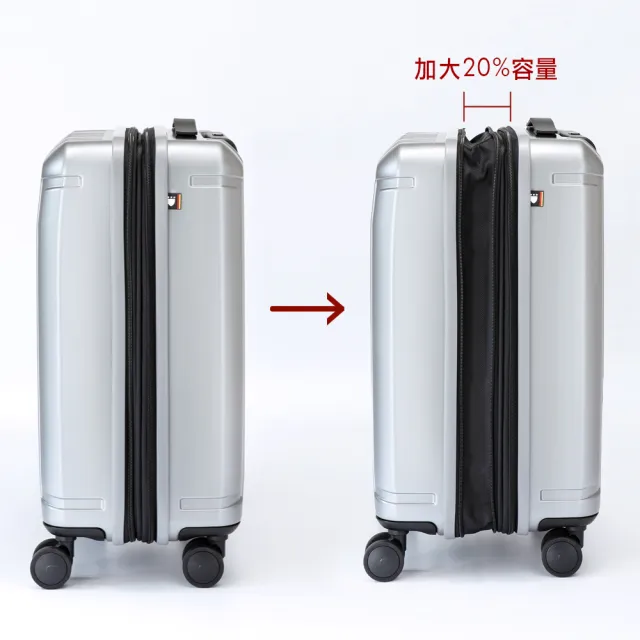 【SWISS STYLE】BERMAS 戰艦箱二代20吋 - 日本Hinomoto頂規靜音飛機輪 可擴充行李箱 登機箱(三色任選)