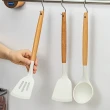 【OMG】不沾鍋專用廚具 耐高溫食品級矽膠餐廚3件組(鍋鏟/湯勺/煎鏟)