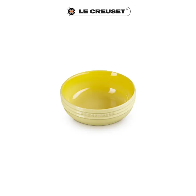 【Le Creuset】瓷器輕虹霓彩系列深圓盤13cm(閃亮黃)