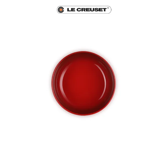 【Le Creuset】瓷器輕虹霓彩系列深圓盤13cm(櫻桃紅)