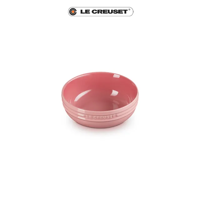 【Le Creuset】瓷器輕虹霓彩系列深圓盤13cm(薔薇粉)