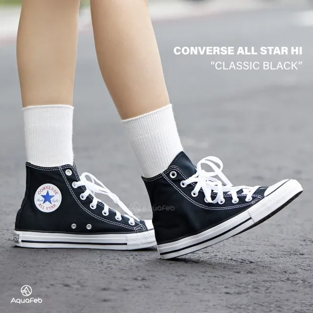 【CONVERSE】Chuck Taylor All Star 男鞋 女鞋 黑色 高筒 帆布鞋 經典 基本款 搖滾英倫風 休閒鞋 M9160C