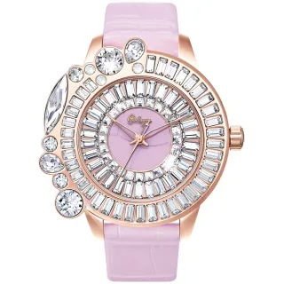 【Galtiscopio 迦堤】小閃耀茉莉系列 時尚水晶腕錶 / 42mm 新年禮物 推薦 送禮(SS2RGS001PPLS)