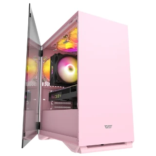 【darkFlash】DLM22 粉色 M-ATX 電腦機殼(不含風扇)
